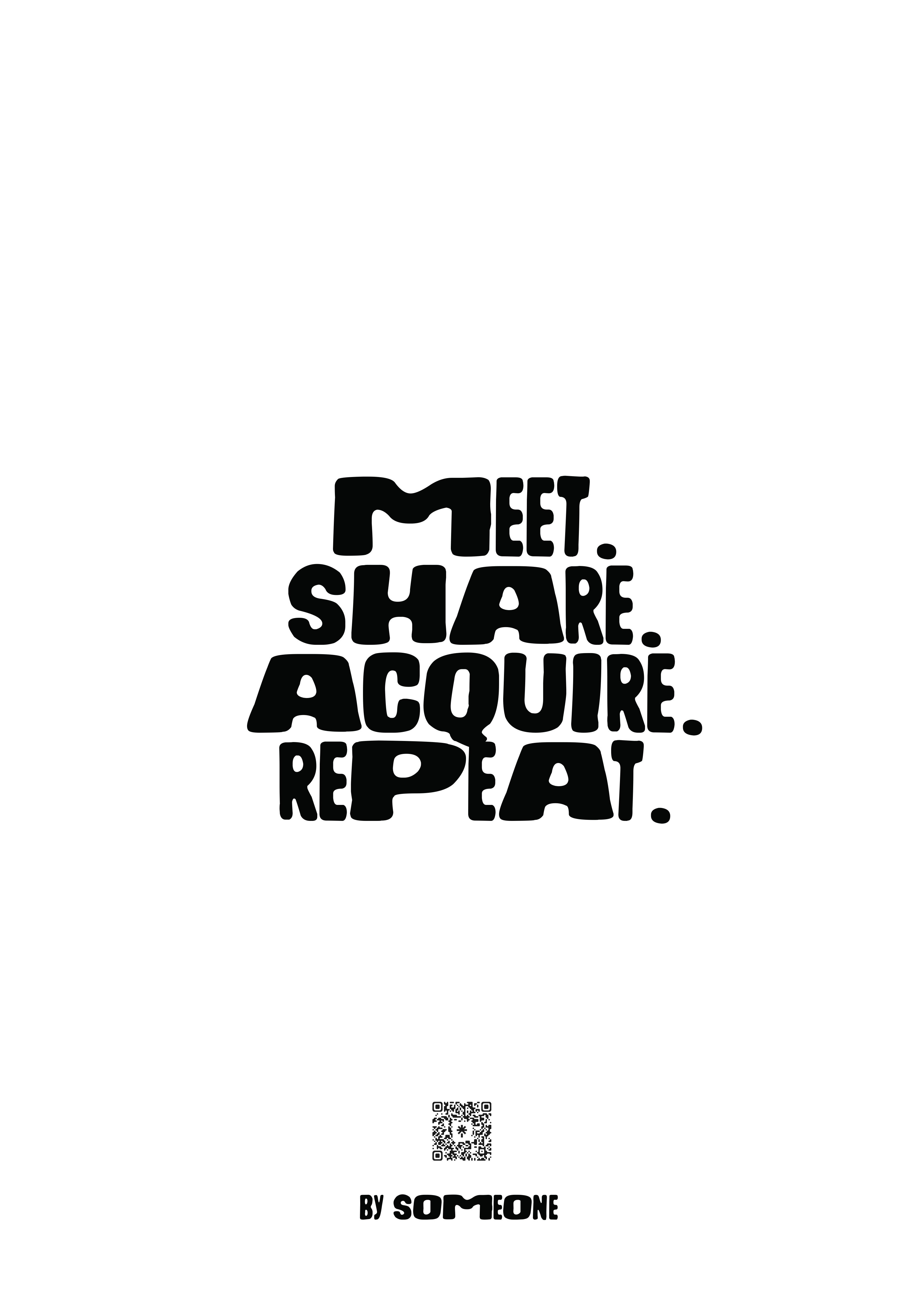 By Someone poster, meet share acquire repeat