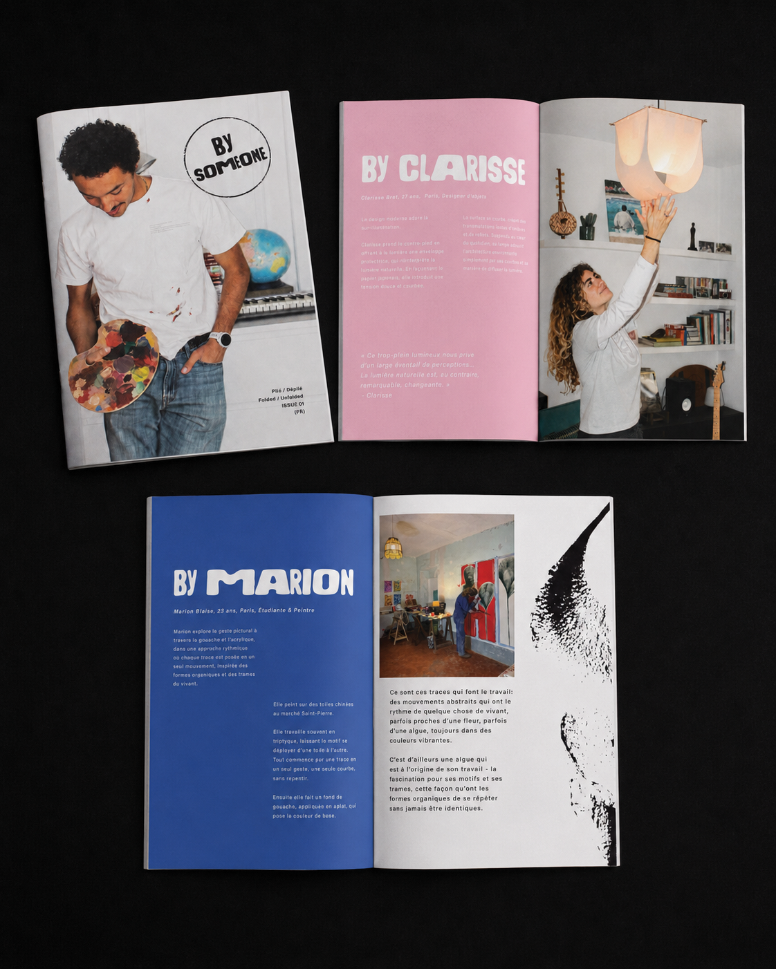 By Someone fanzine spreads, By Clarisse and By Marion