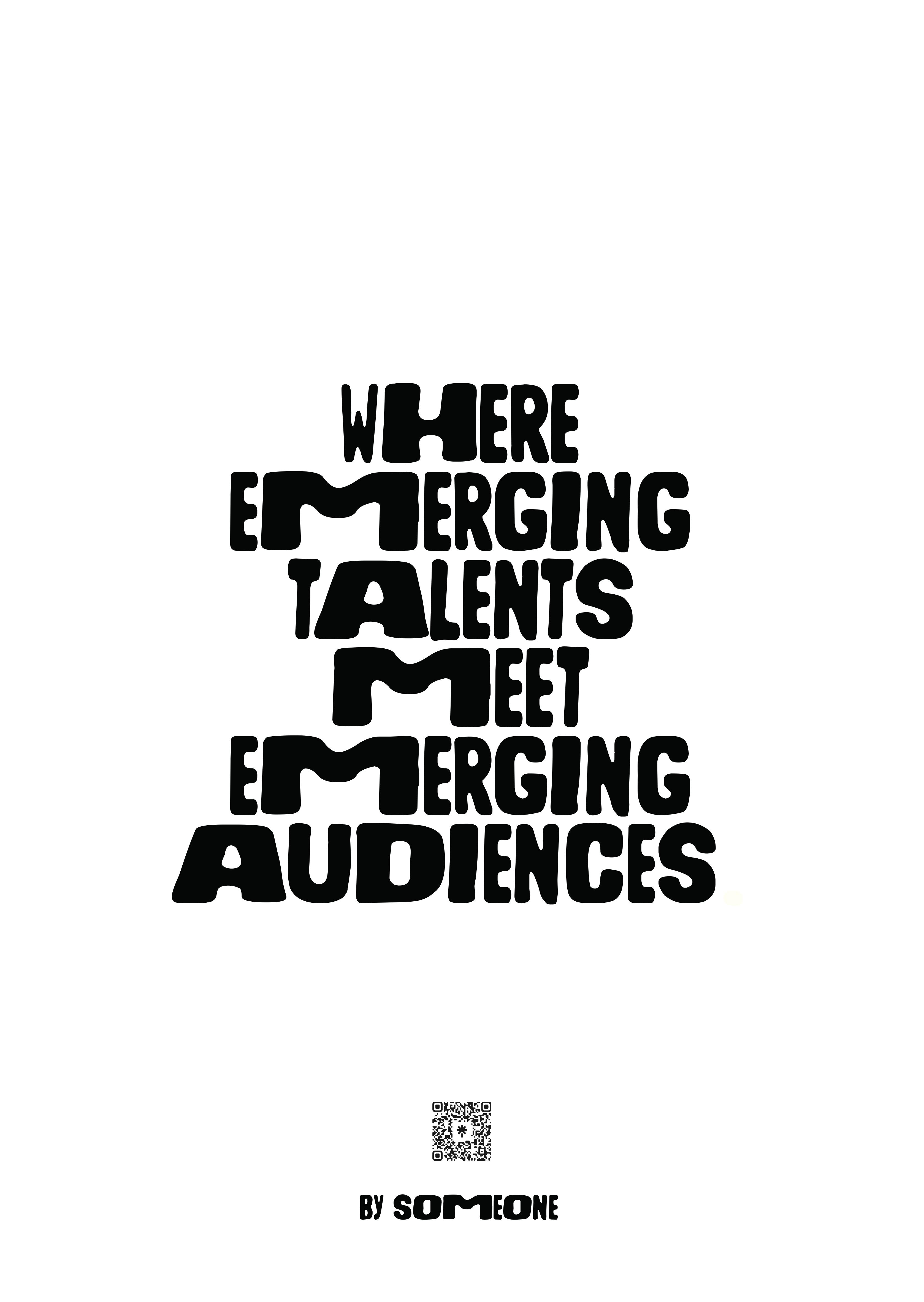 By Someone poster, where emerging talents meet emerging audiences